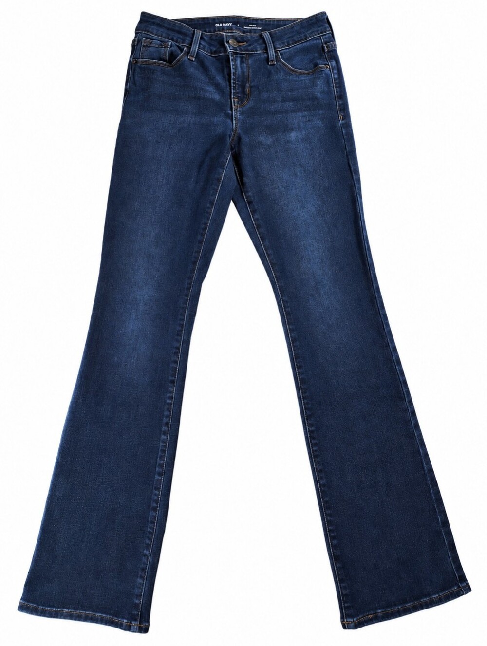Old Navy Mid-Rise Kicker Boot-Cut Jeans Womens 2 Dark Wash Stretch Denim
